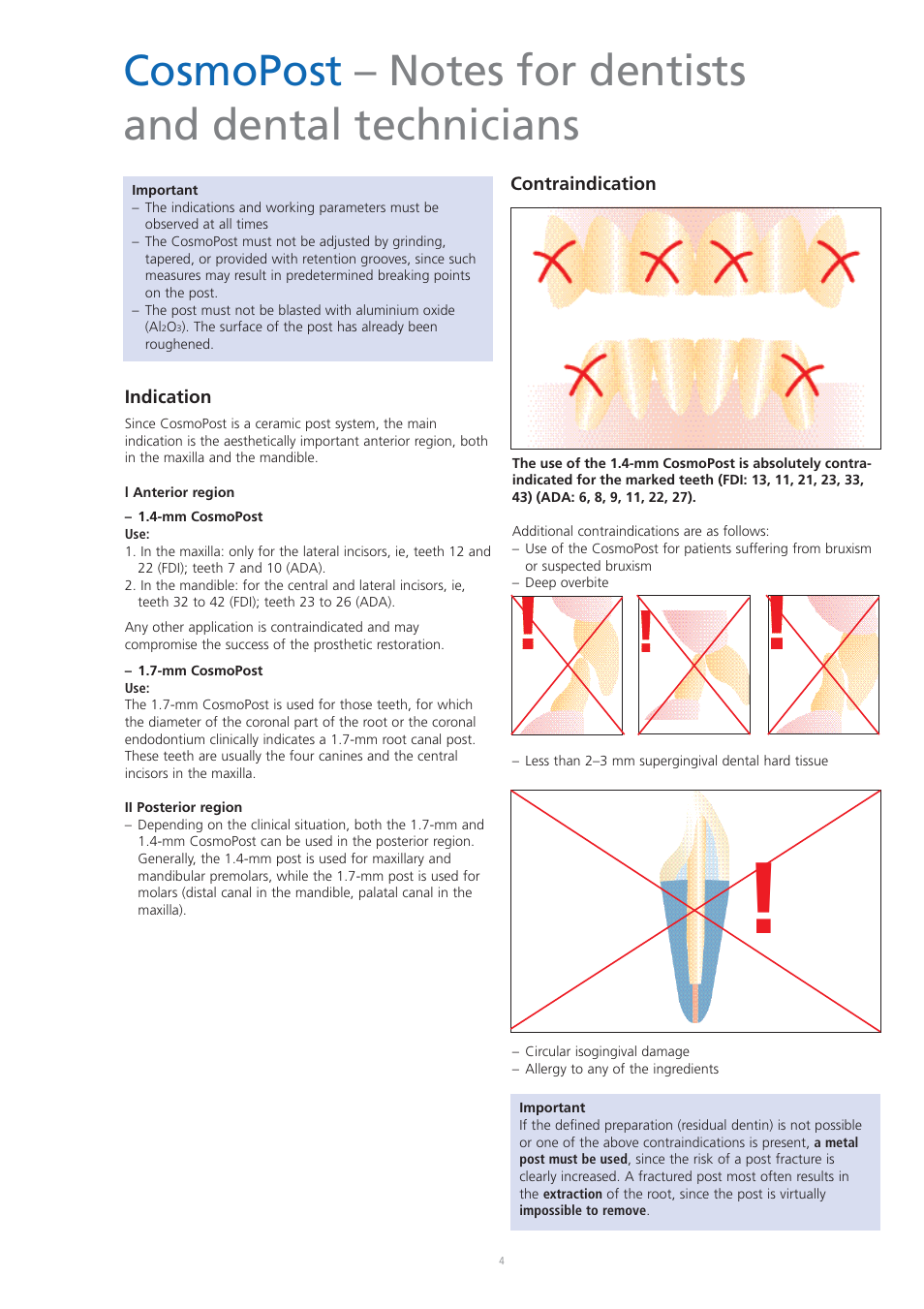 Ivoclar Vivadent CosmoPost User Manual | Page 4 / 24