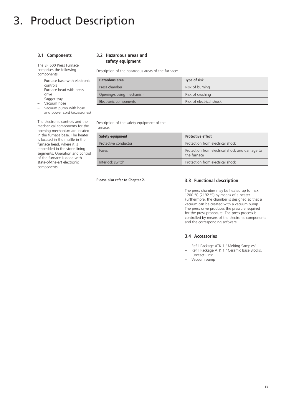 Product description | Ivoclar Vivadent EP 600 User Manual | Page 13 / 36