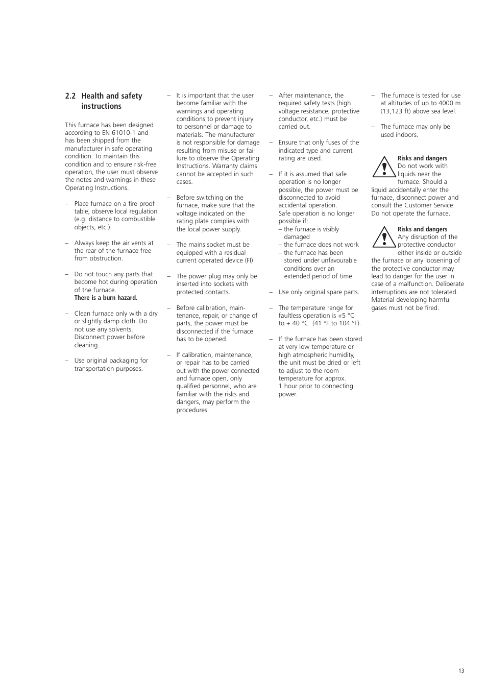 2 health and safety instructions | Ivoclar Vivadent EP 600 Combi User Manual | Page 13 / 40