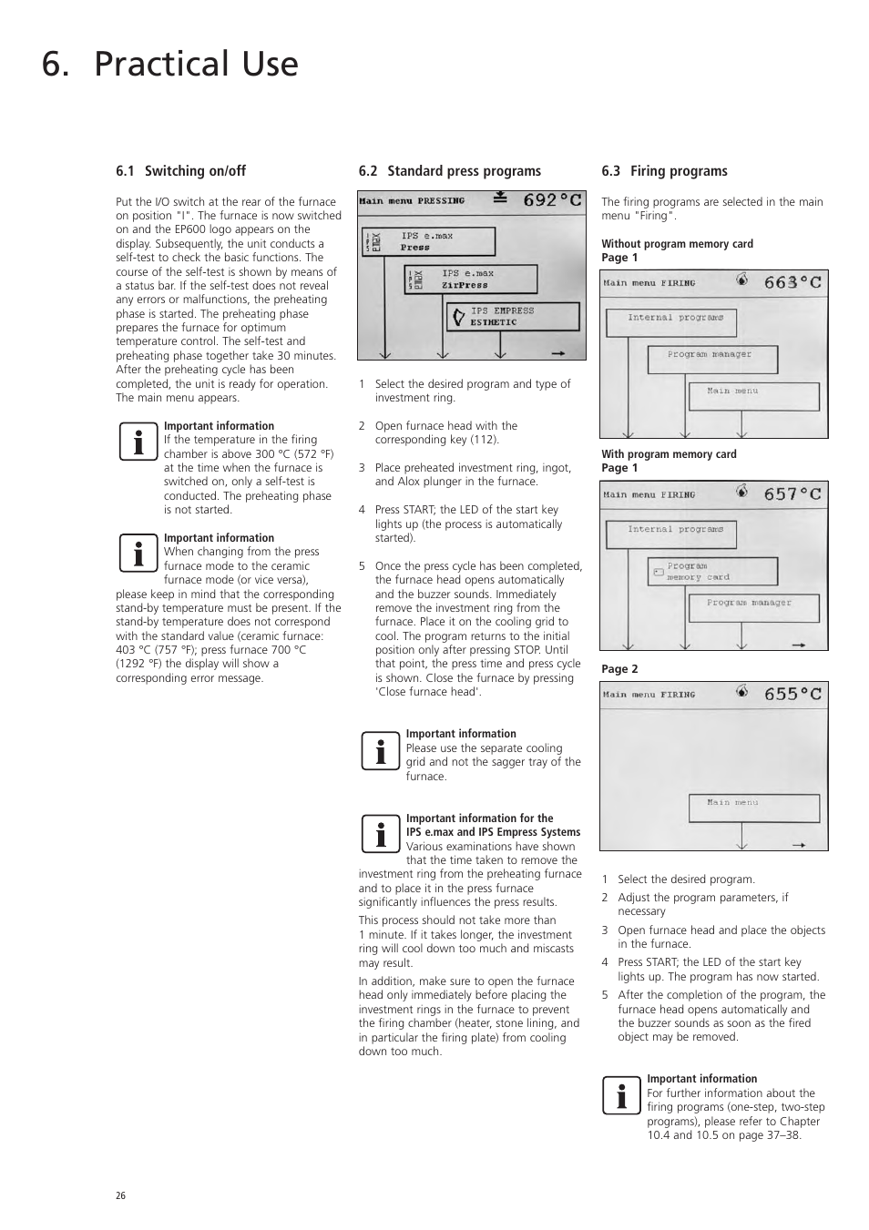 Practical use | Ivoclar Vivadent EP 600 Combi User Manual | Page 26 / 40