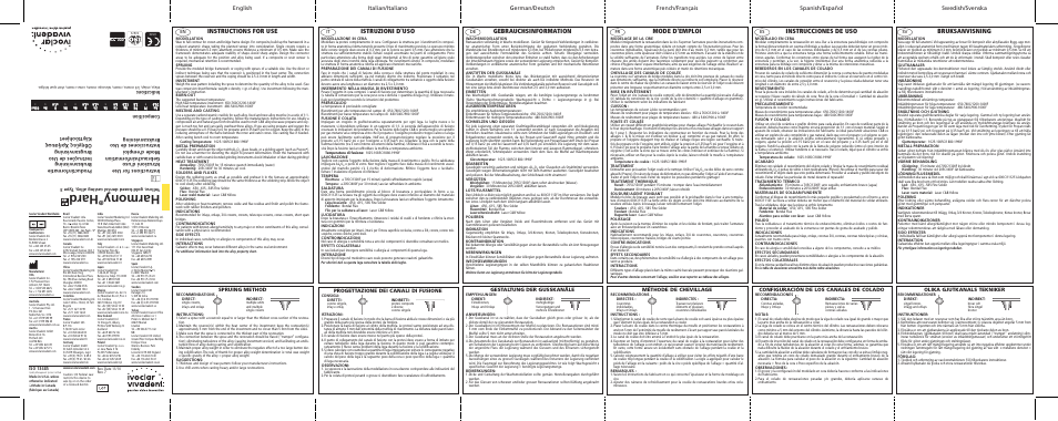 Ivoclar Vivadent Harmony Hard User Manual | 2 pages