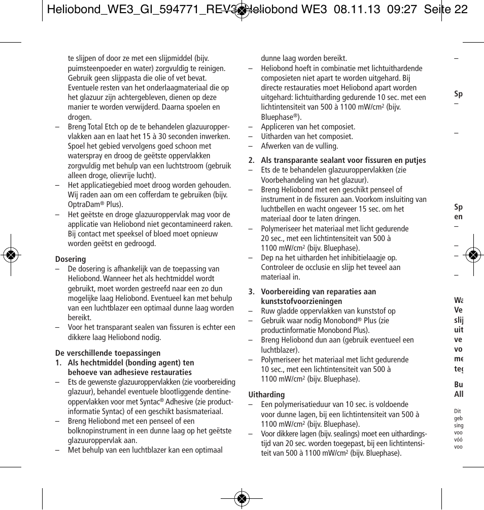 Ivoclar Vivadent Heliobond User Manual | Page 22 / 36