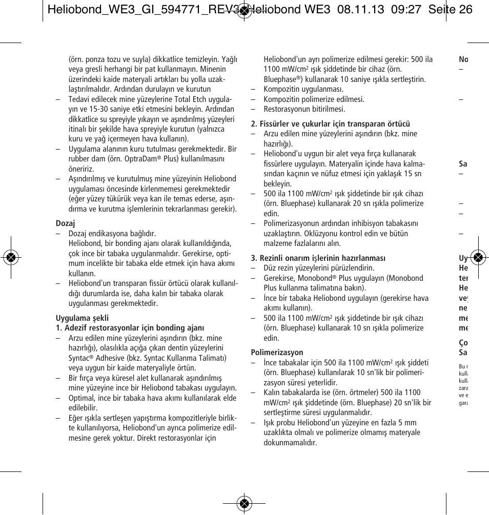 Ivoclar Vivadent Heliobond User Manual | Page 26 / 36