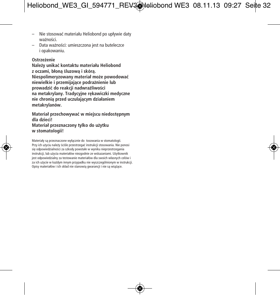 Ivoclar Vivadent Heliobond User Manual | Page 32 / 36