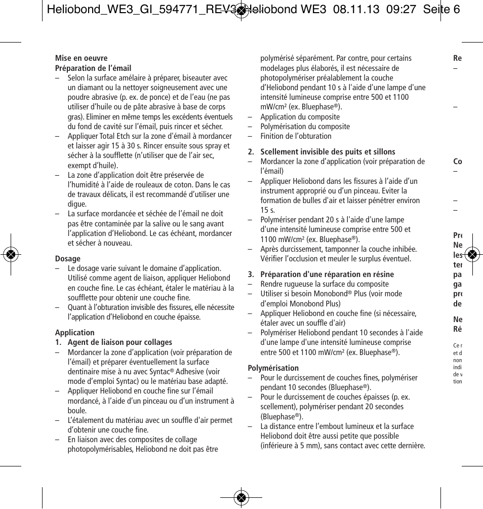 Ivoclar Vivadent Heliobond User Manual | Page 6 / 36