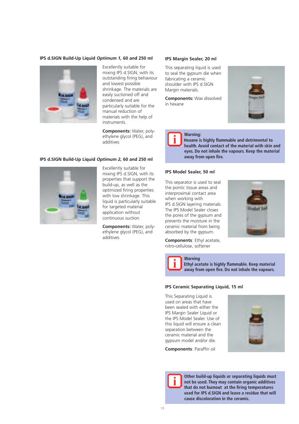 Ivoclar Vivadent IPS d.SIGN User Manual | Page 19 / 68
