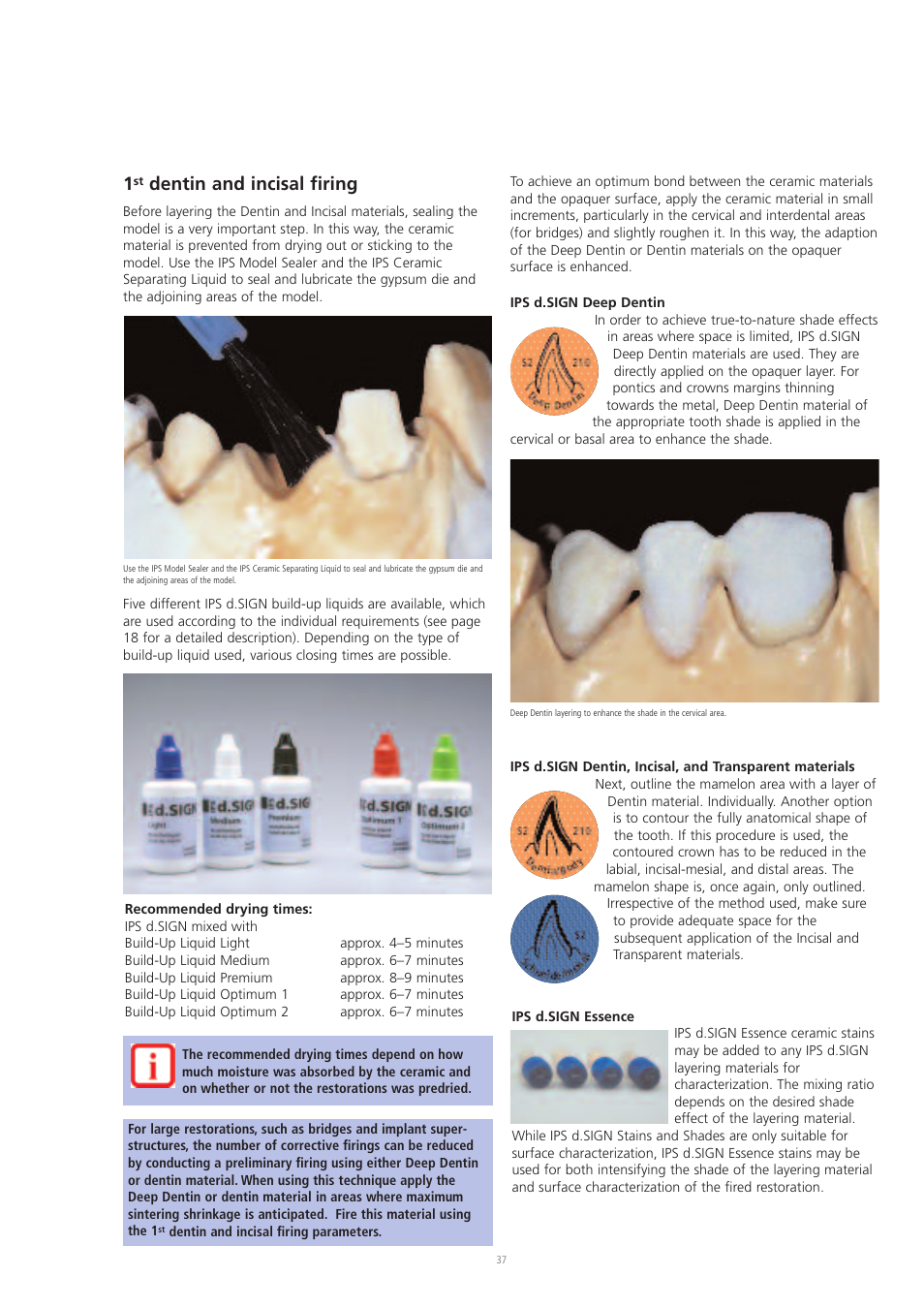 Dentin and incisal firing | Ivoclar Vivadent IPS d.SIGN User Manual | Page 37 / 68