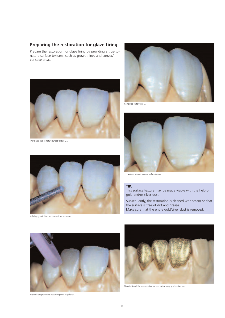 Preparing the restoration for glaze firing | Ivoclar Vivadent IPS d.SIGN User Manual | Page 42 / 68