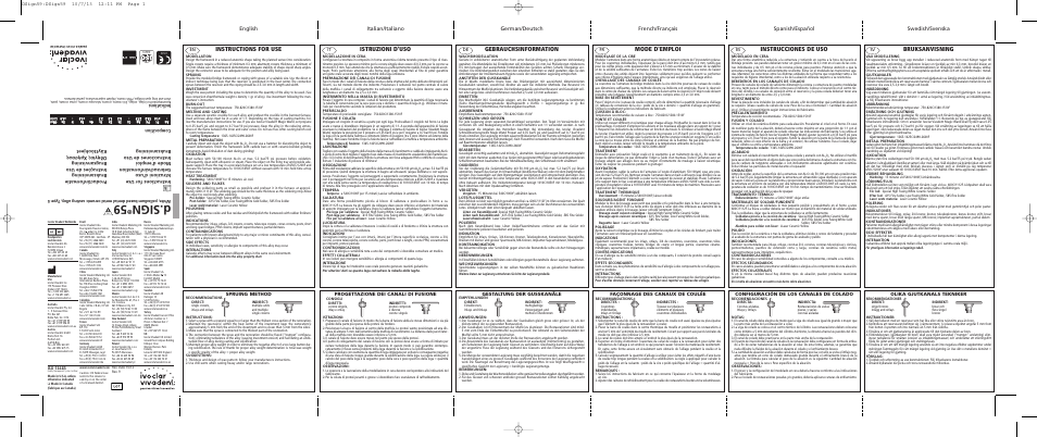 Ivoclar Vivadent IPS d.SIGN 59 User Manual | 2 pages