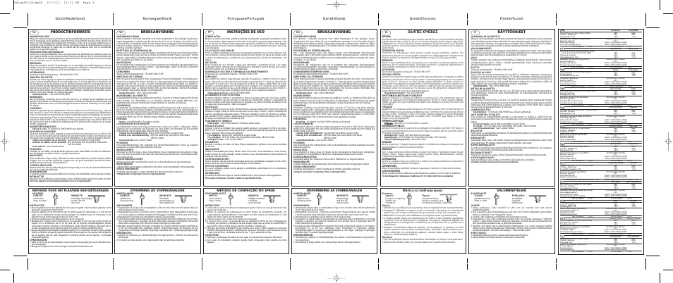 Productinformatie, Bruksanvisning, Instruções de uso | Brugsanvisning, Greek, Käyttöohjeet, Π∂™ ãƒ∏™eø, ª¤ıô‰ô˜ (-ôè) ùôôı¤ùëûë˜ ·áˆáòó, Valumenetelmä, Udformning af støbekanalen | Ivoclar Vivadent IPS d.SIGN 59 User Manual | Page 2 / 2