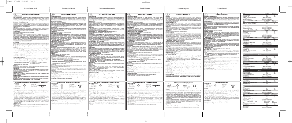 Productinformatie, Bruksanvisning, Instruções de uso | Brugsanvisning, Greek, Käyttöohjeet, Π∂™ ãƒ∏™eø, ª¤ıô‰ô˜ (-ôè) ùôôı¤ùëûë˜ ·áˆáòó, Valumenetelmä, Udformning af støbekanalen | Ivoclar Vivadent IPS d.SIGN 84 User Manual | Page 2 / 2