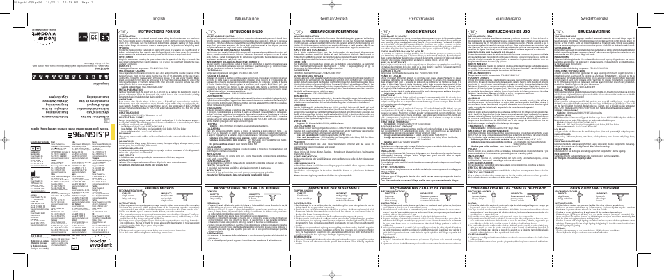 Ivoclar Vivadent IPS d.SIGN 96 User Manual | 2 pages