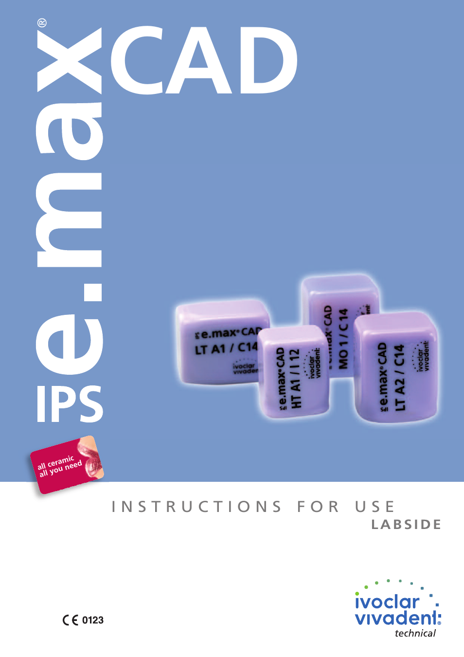Ivoclar Vivadent IPS e.max CAD Labside User Manual | 68 pages