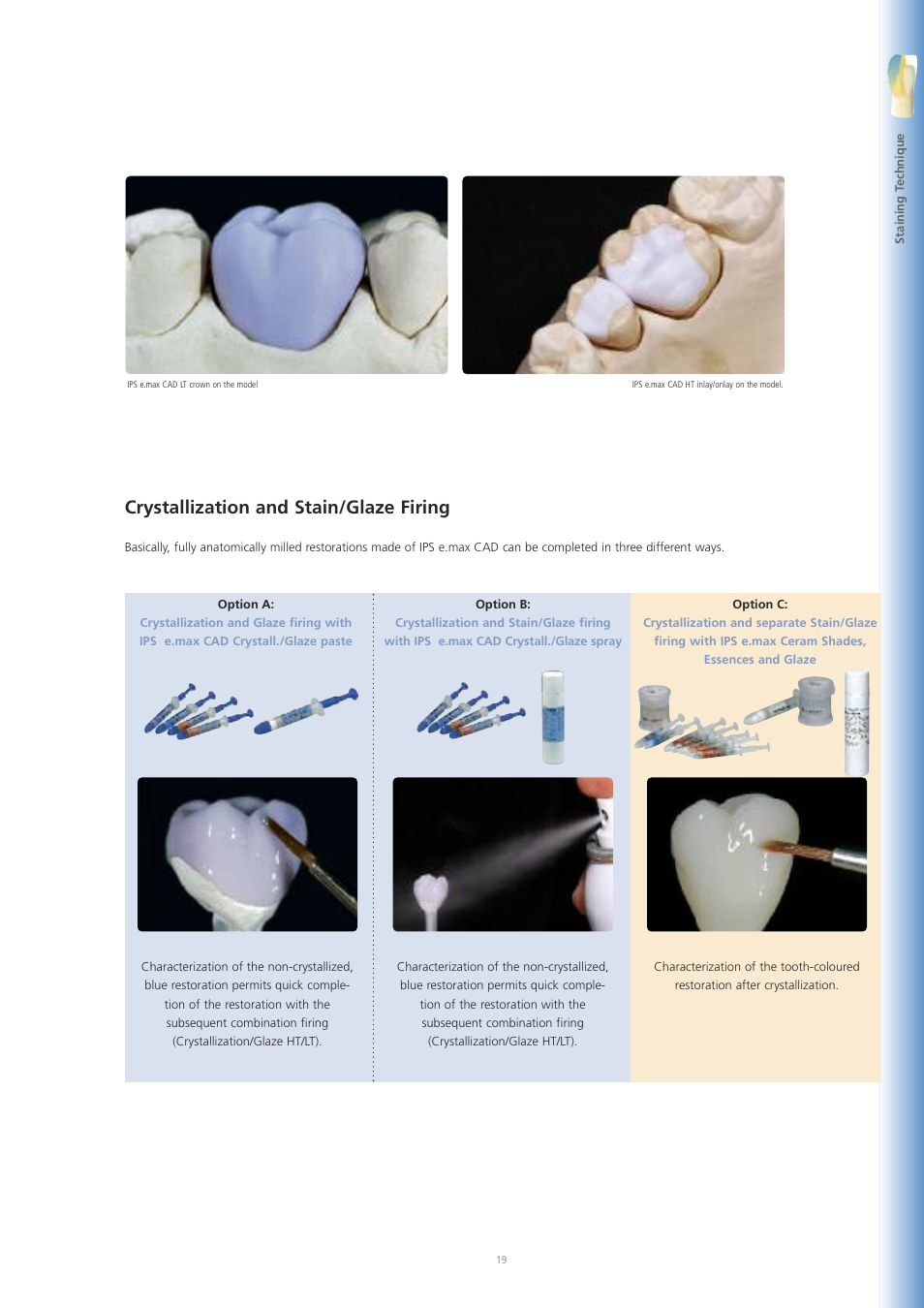 Crystallization and stain/glaze firing | Ivoclar Vivadent IPS e.max CAD Labside User Manual | Page 19 / 68