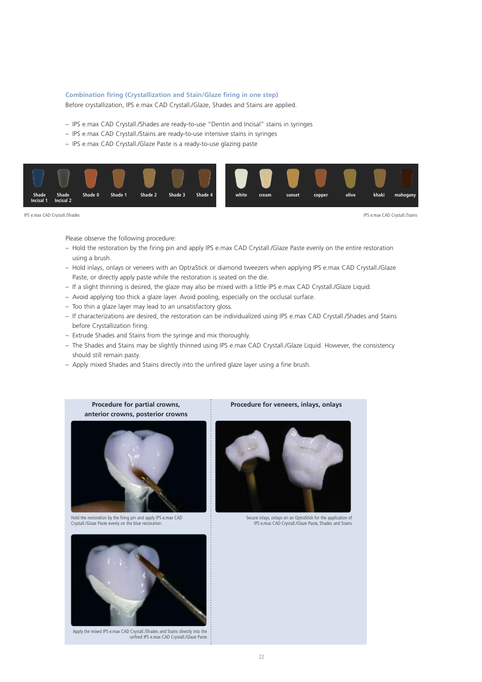 Ivoclar Vivadent IPS e.max CAD Labside User Manual | Page 22 / 68