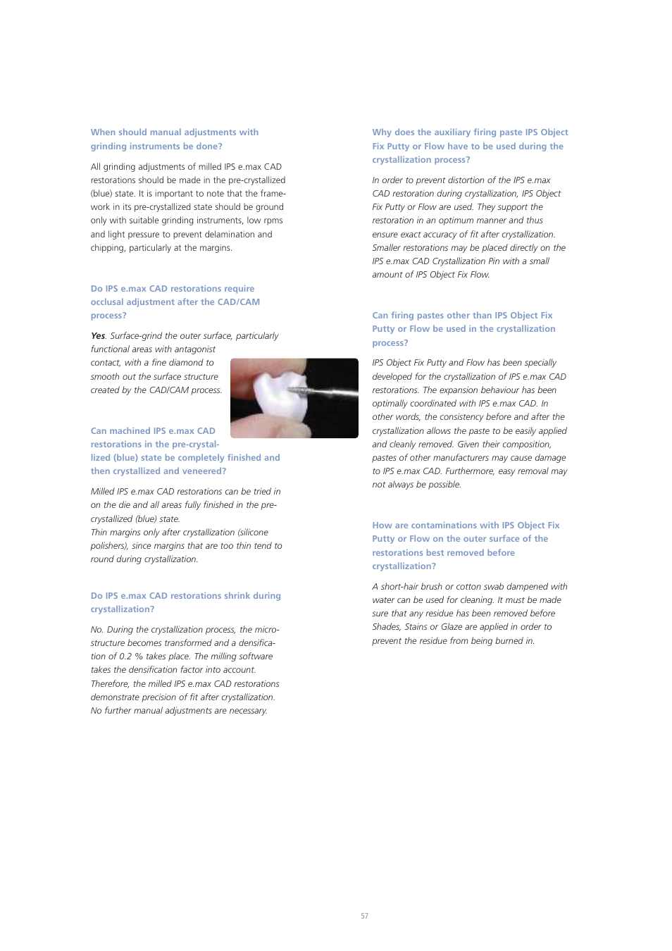 Ivoclar Vivadent IPS e.max CAD Labside User Manual | Page 57 / 68