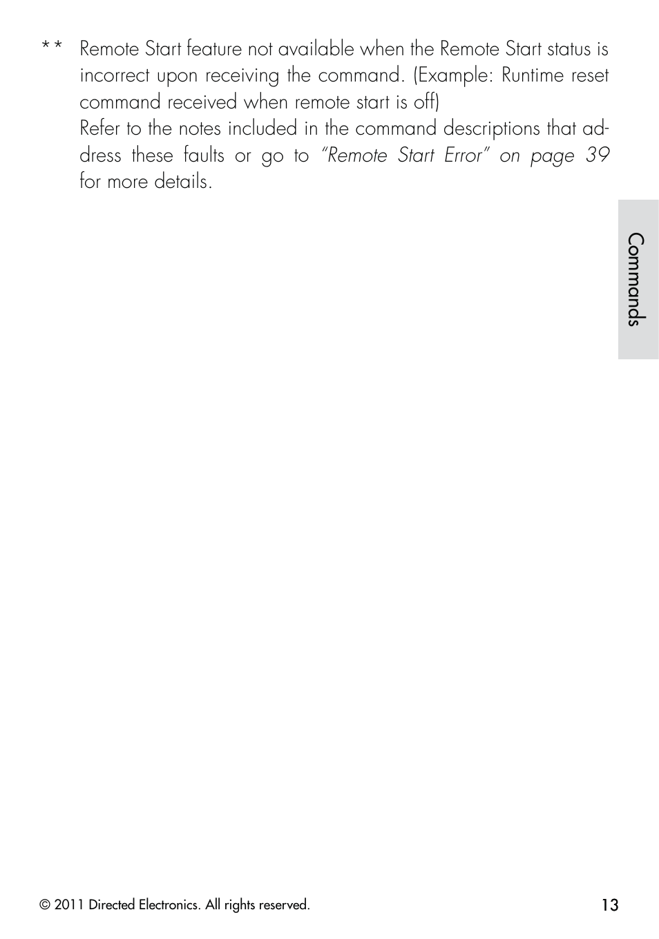 Commands | CLIFFORD Responder LC 570.4X User Manual | Page 16 / 63