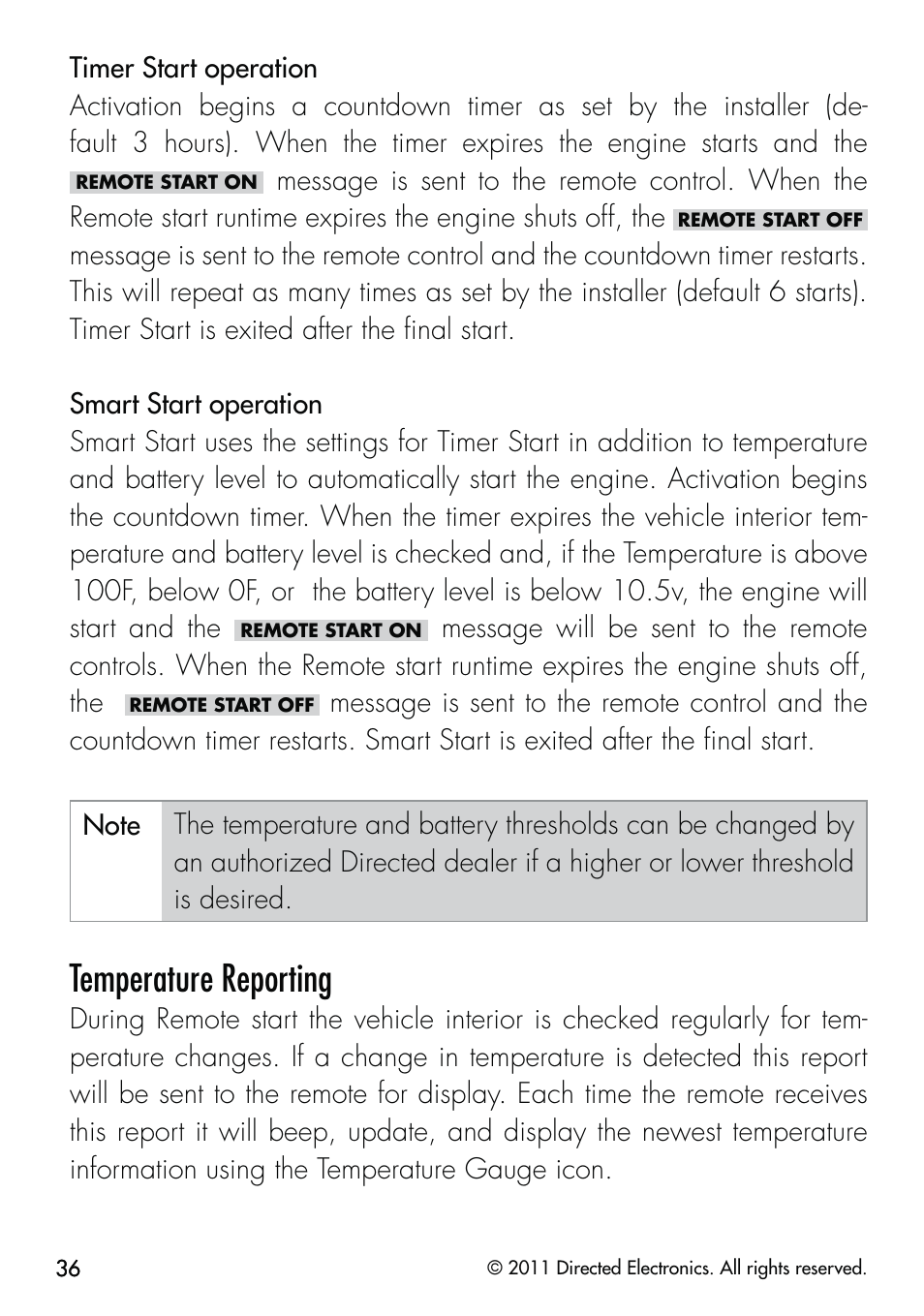 Temperature reporting | CLIFFORD Responder LC 570.4X User Manual | Page 39 / 63