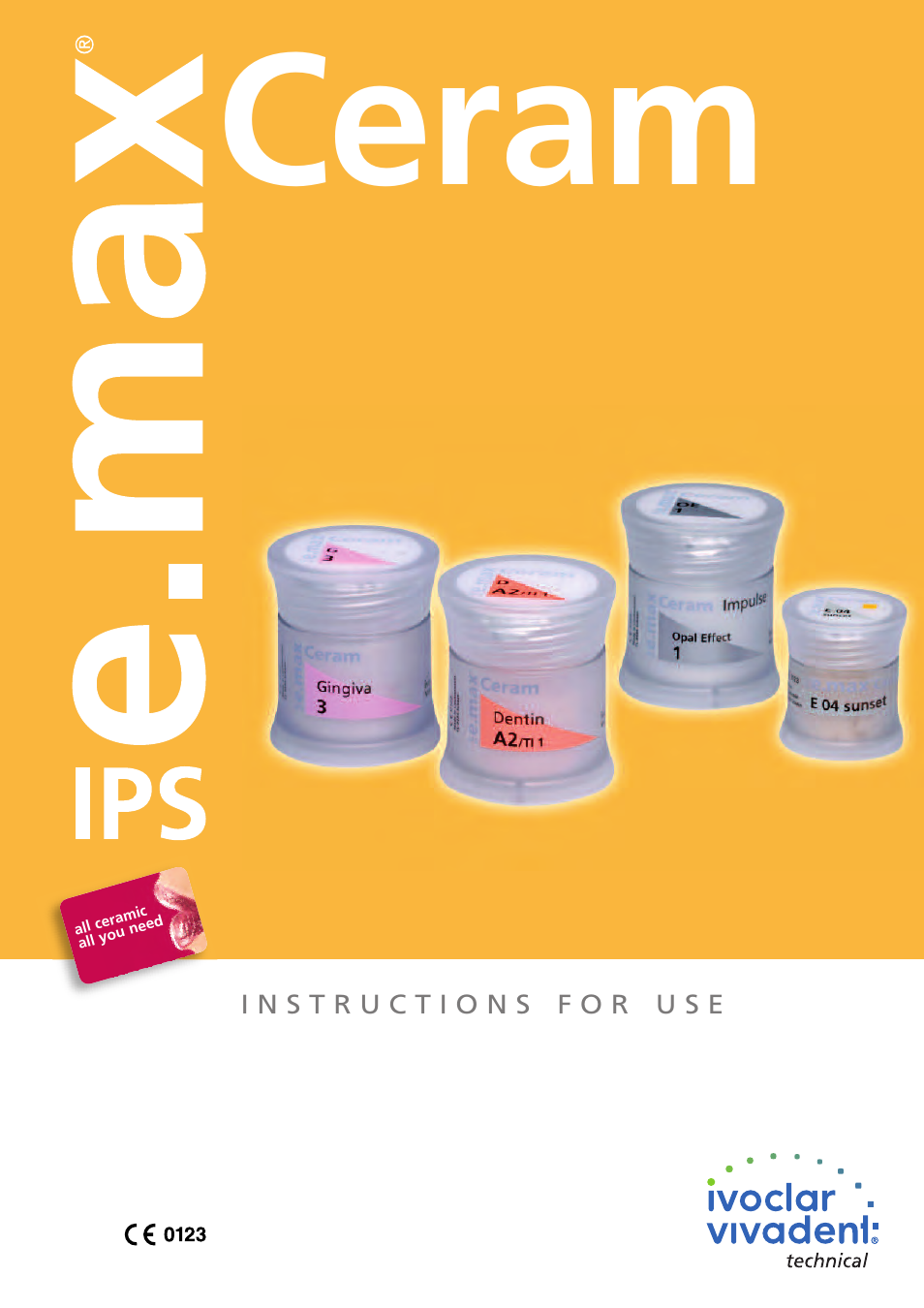 Ivoclar Vivadent IPS e.max Ceram User Manual | 72 pages
