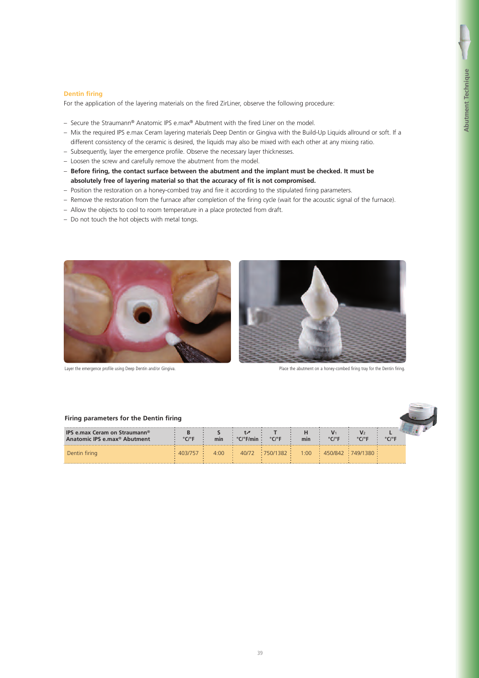Ivoclar Vivadent IPS e.max Ceram User Manual | Page 39 / 72