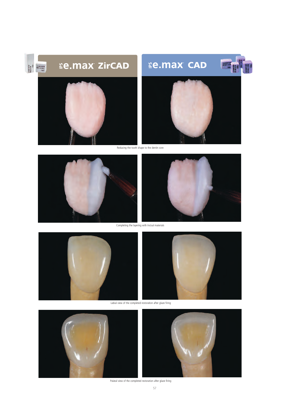 Cad zircad | Ivoclar Vivadent IPS e.max Ceram User Manual | Page 57 / 72