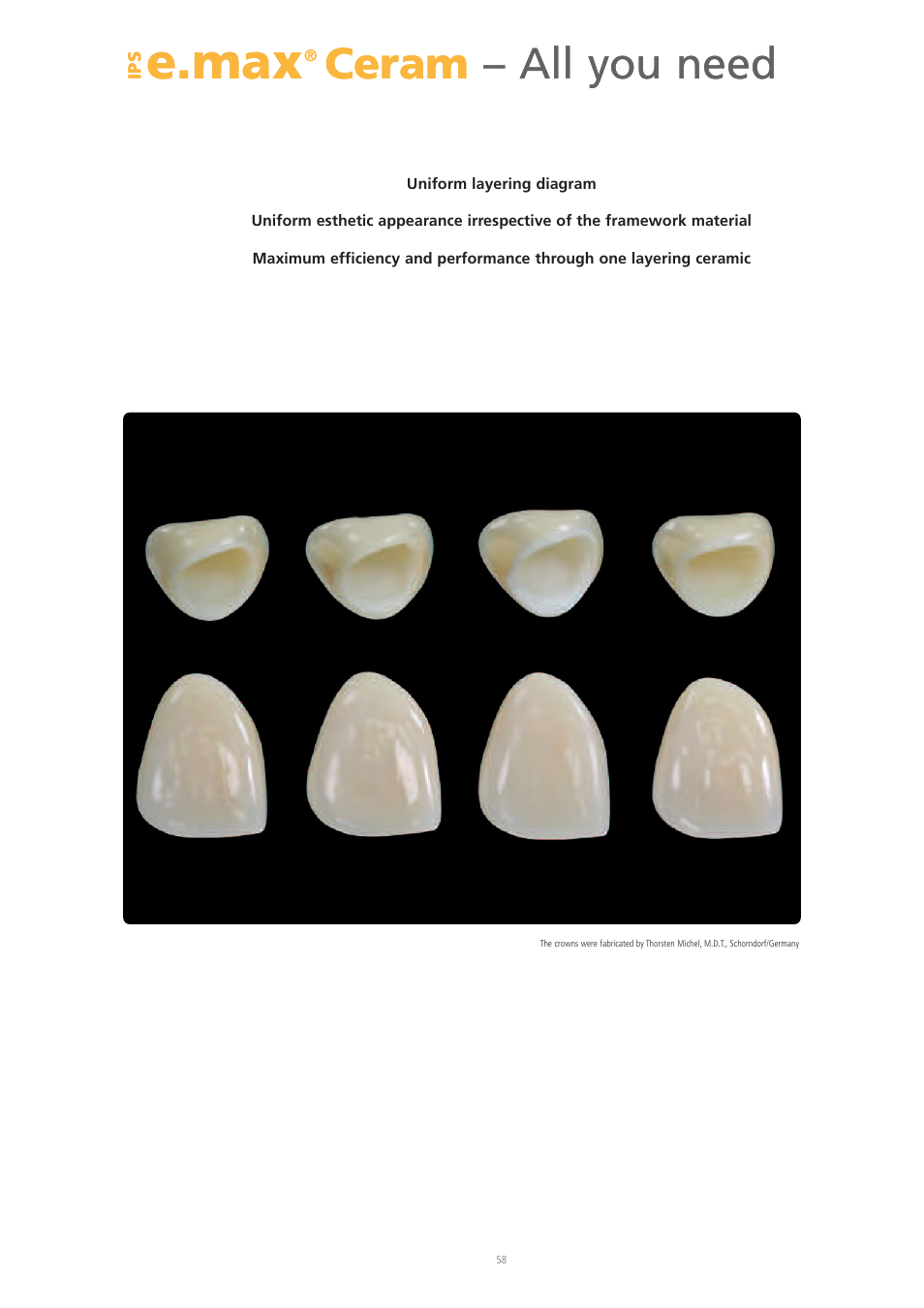 E.max, Ceram – all you need | Ivoclar Vivadent IPS e.max Ceram User Manual | Page 58 / 72