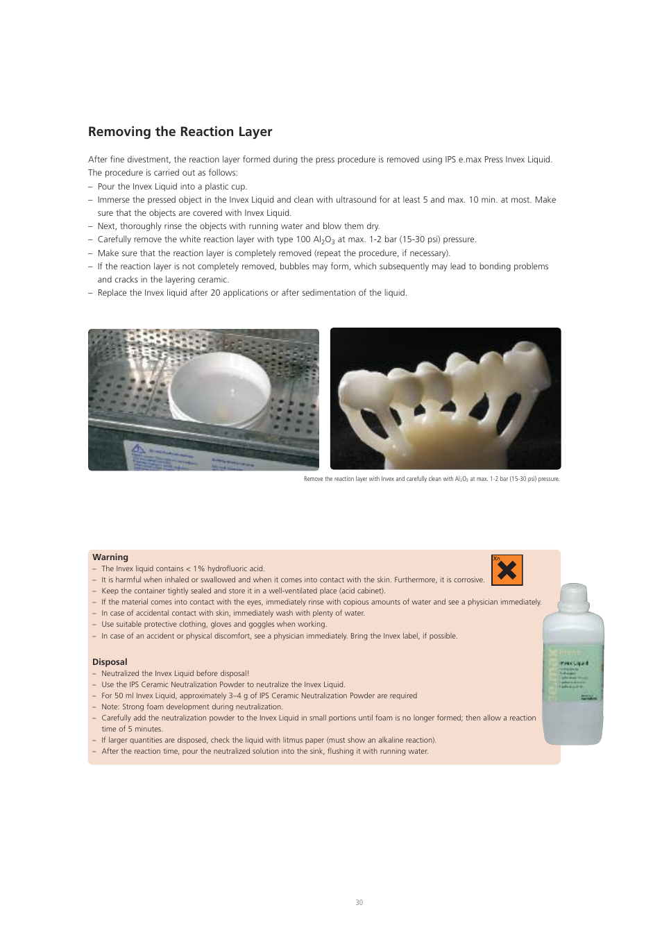 Removing the reaction layer | Ivoclar Vivadent IPS e.max ZirPress User Manual | Page 30 / 76