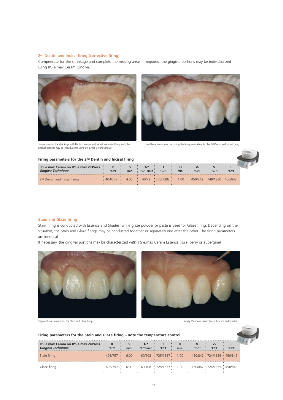 Ivoclar Vivadent IPS e.max ZirPress User Manual | Page 54 / 76