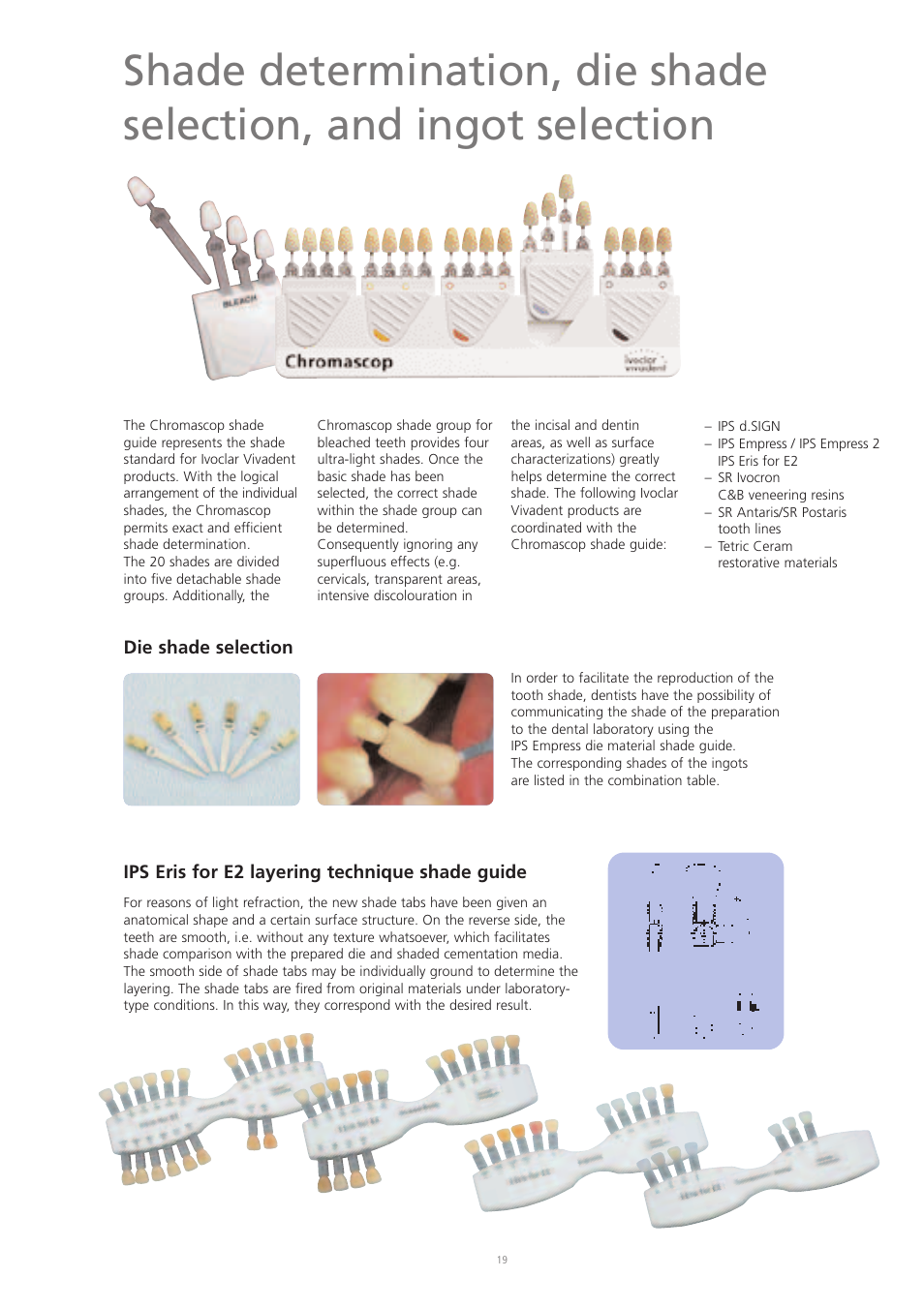 Ivoclar Vivadent IPS Eris for E2 User Manual | Page 19 / 48