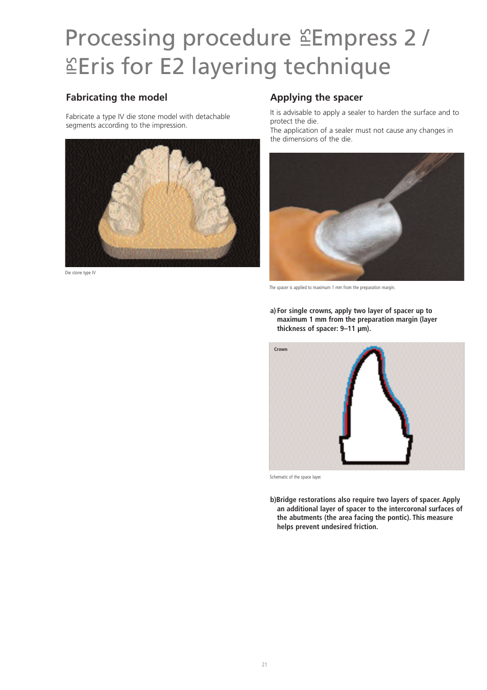 Ivoclar Vivadent IPS Eris for E2 User Manual | Page 21 / 48