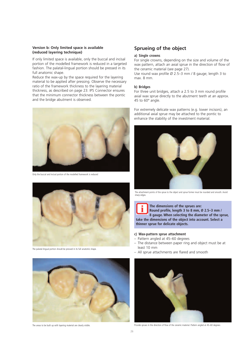 Sprueing of the object | Ivoclar Vivadent IPS Eris for E2 User Manual | Page 26 / 48