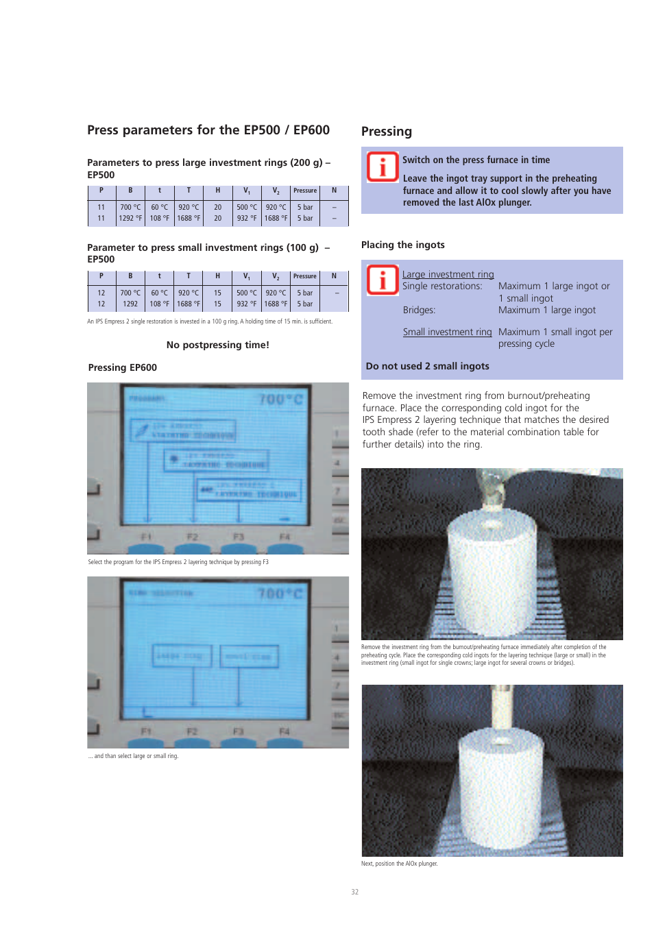 Ivoclar Vivadent IPS Eris for E2 User Manual | Page 32 / 48