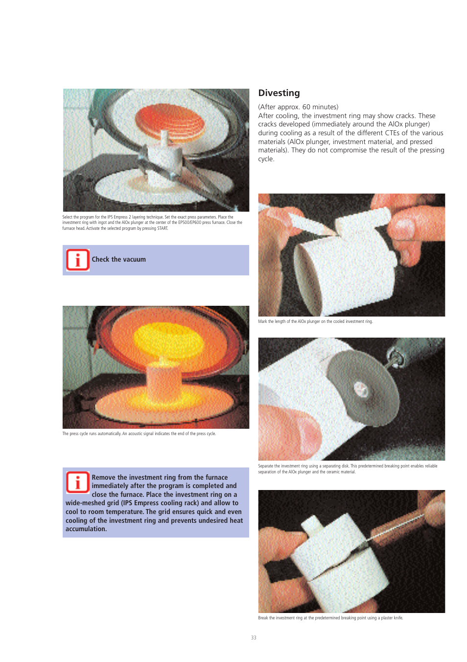 Divesting | Ivoclar Vivadent IPS Eris for E2 User Manual | Page 33 / 48