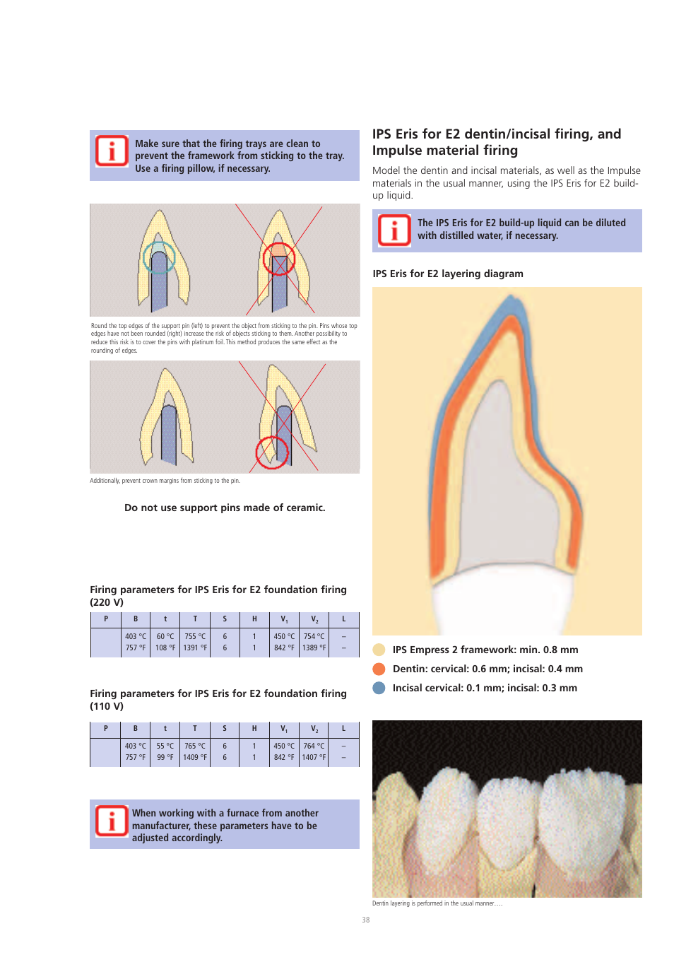 Ivoclar Vivadent IPS Eris for E2 User Manual | Page 38 / 48