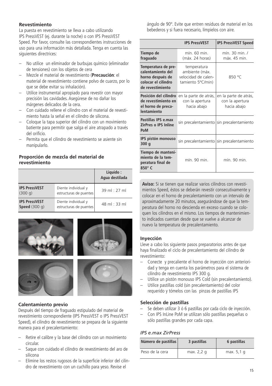 Ivoclar Vivadent IPS Investment Ring System 300g User Manual | Page 15 / 20