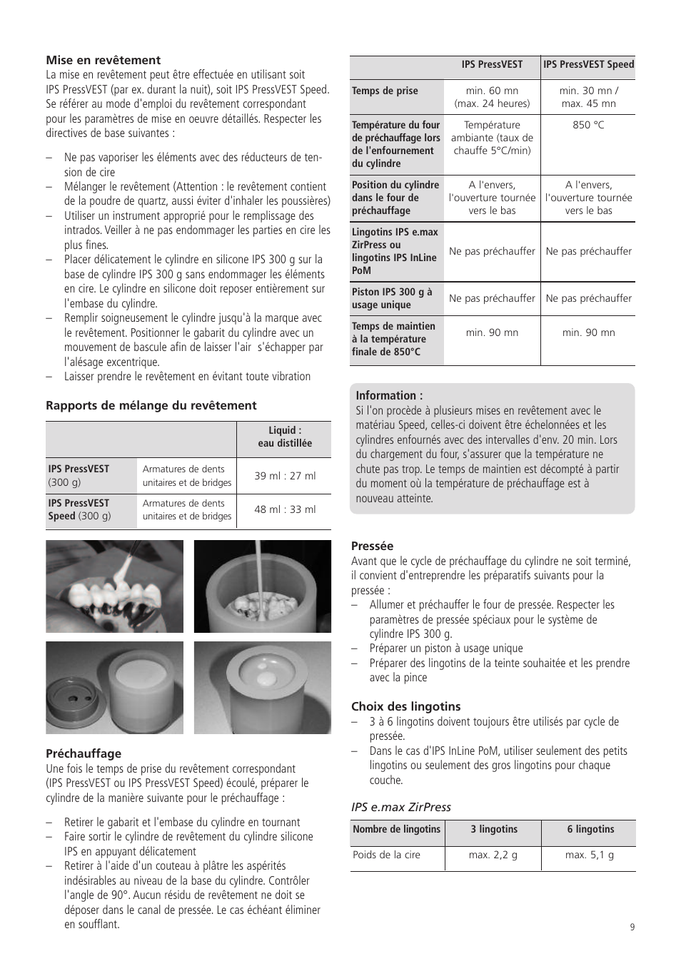 Ivoclar Vivadent IPS Investment Ring System 300g User Manual | Page 9 / 20