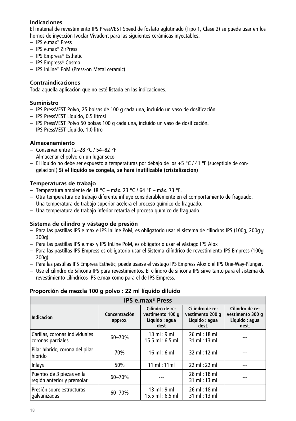 Ivoclar Vivadent IPS PressVEST User Manual | Page 18 / 64