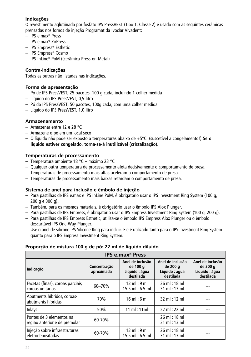 Ivoclar Vivadent IPS PressVEST User Manual | Page 22 / 64