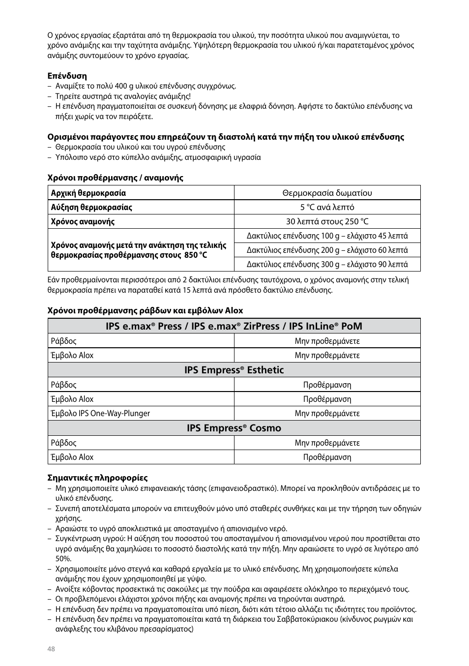 Ivoclar Vivadent IPS PressVEST User Manual | Page 48 / 64