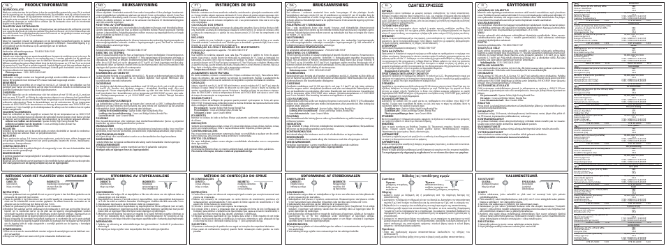 Productinformatie, Bruksanvisning, Instruções de uso | Brugsanvisning, Greek, Käyttöohjeet, Π∂™ ãƒ∏™eø, ª¤ıô‰ô˜ (-ôè) ùôôı¤ùëûë˜ ·áˆáòó, Valumenetelmä, Udformning af støbekanalen | Ivoclar Vivadent IS 93 User Manual | Page 2 / 2