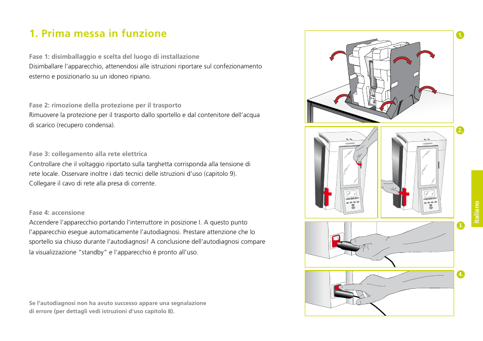 Prima messa in funzione, Italiano | Ivoclar Vivadent IvoBase Injector Short Instructions User Manual | Page 21 / 40