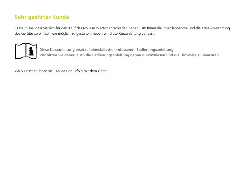 Sehr geehrter kunde | Ivoclar Vivadent IvoBase Injector Short Instructions User Manual | Page 8 / 40