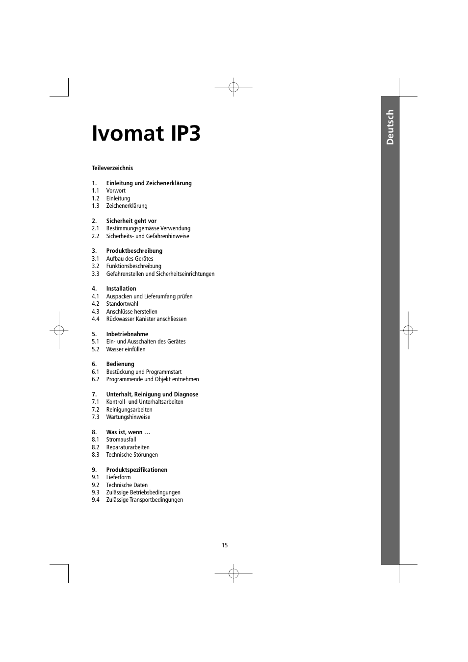 Deutsch, Ivomat ip3 | Ivoclar Vivadent Ivomat IP3 User Manual | Page 15 / 64