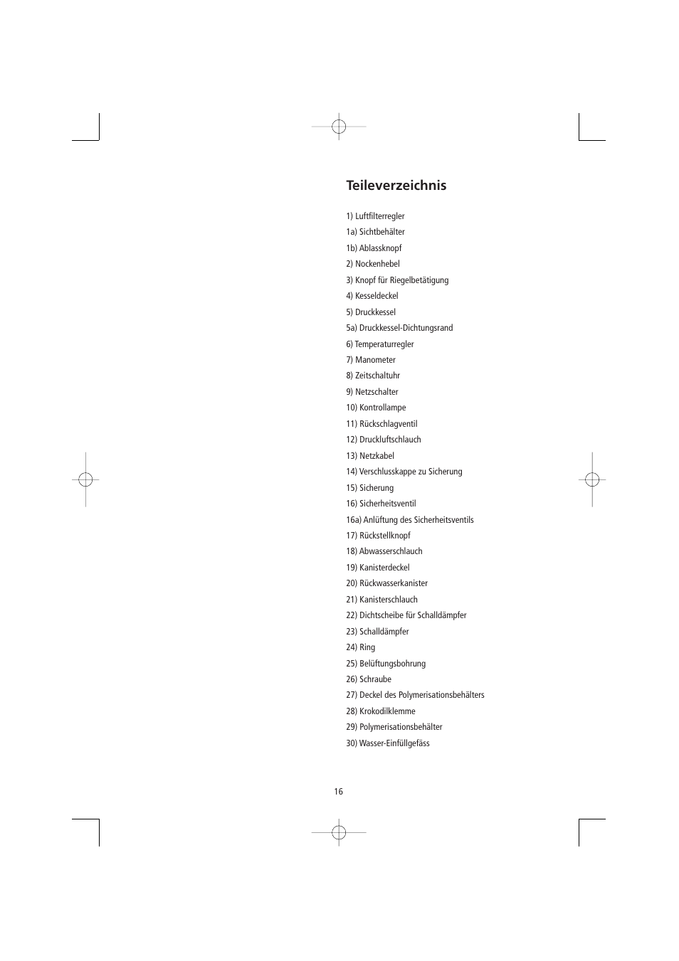 Teileverzeichnis | Ivoclar Vivadent Ivomat IP3 User Manual | Page 16 / 64