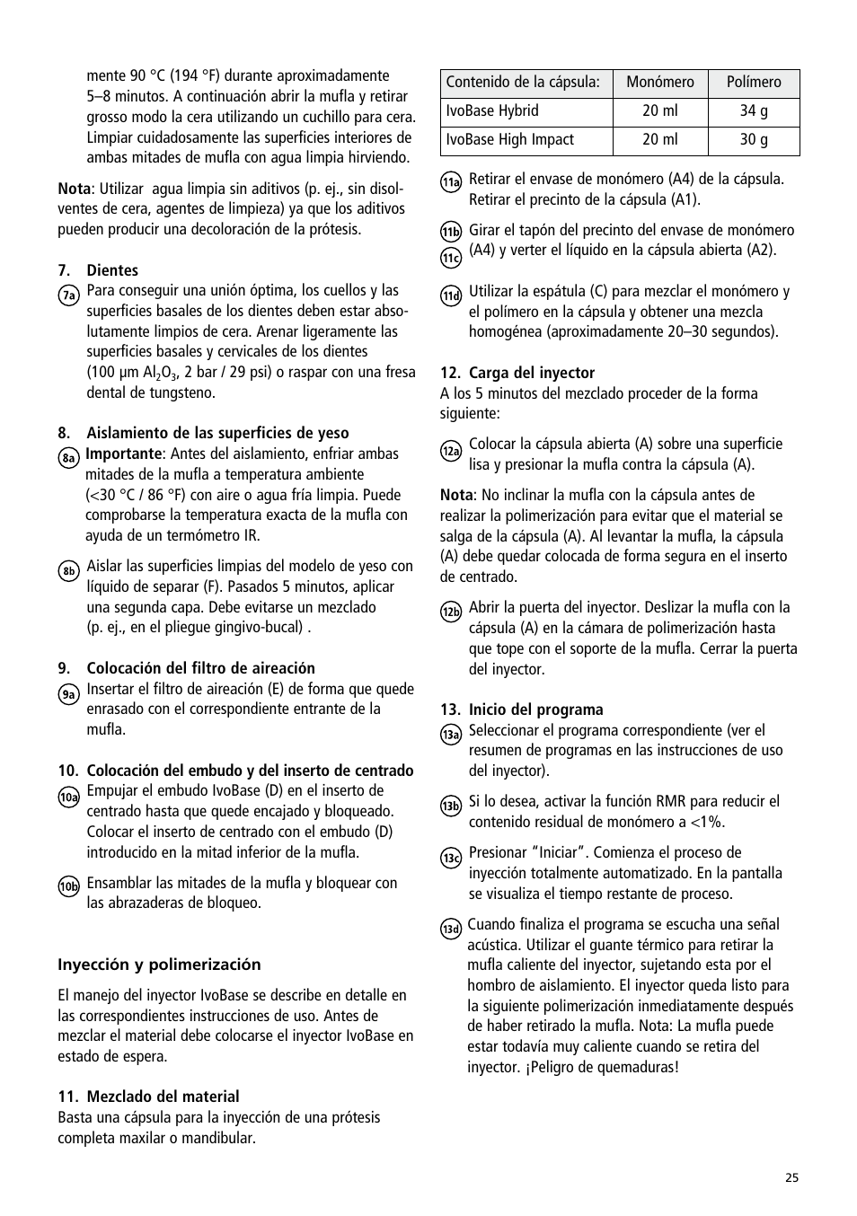 Ivoclar Vivadent IvoBase Material User Manual | Page 25 / 68