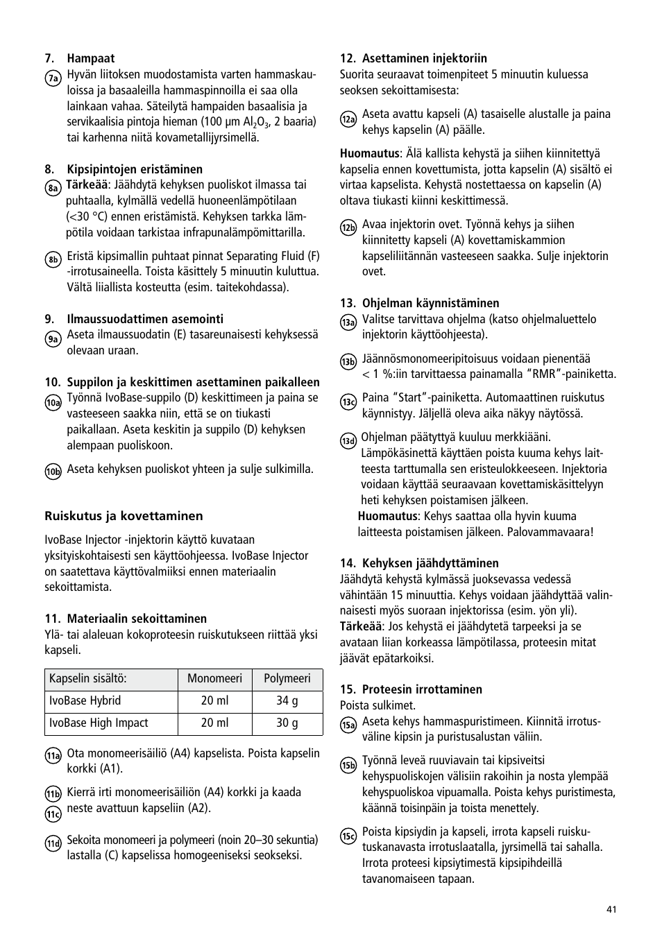 Ivoclar Vivadent IvoBase Material User Manual | Page 41 / 68