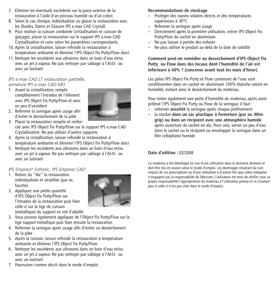 Ivoclar Vivadent IPS Object Fix Putty-Flow User Manual | Page 5 / 11