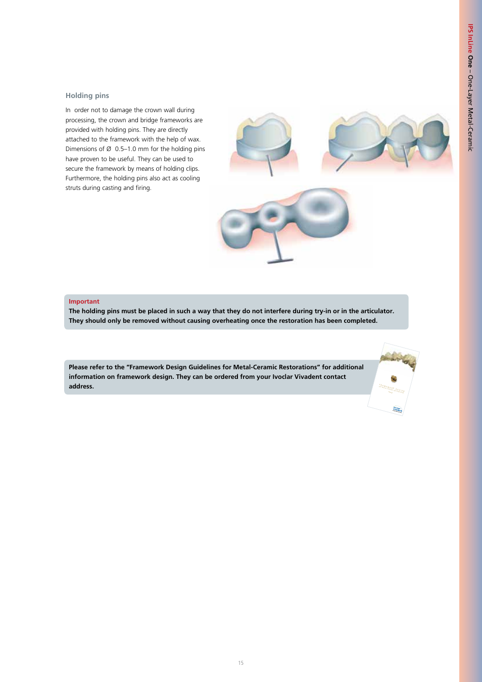 Holding pins | Ivoclar Vivadent IPS InLine System User Manual | Page 15 / 88