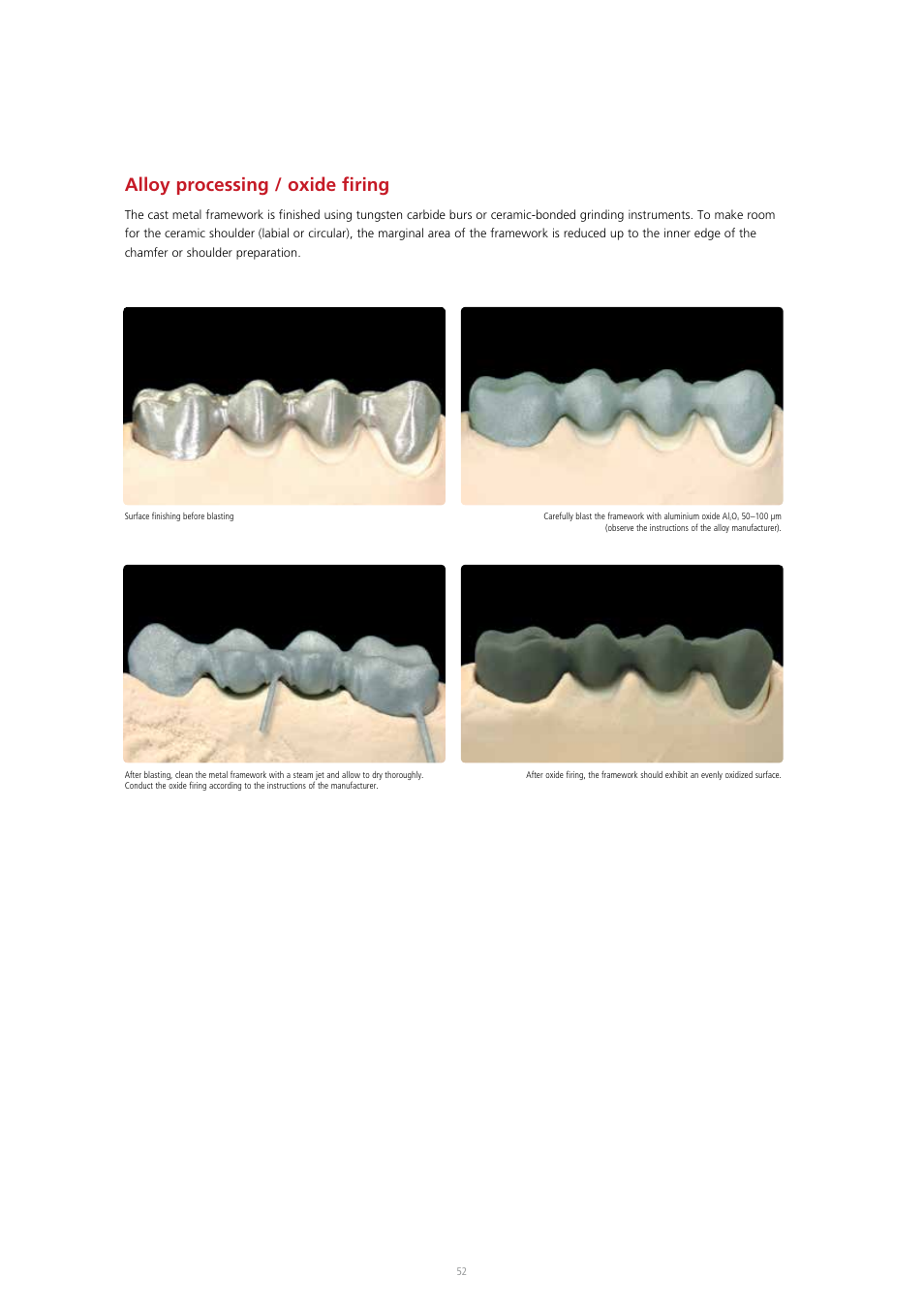 Alloy processing / oxide firing | Ivoclar Vivadent IPS InLine System User Manual | Page 52 / 88