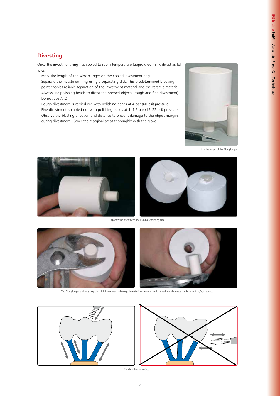 Divesting | Ivoclar Vivadent IPS InLine System User Manual | Page 65 / 88